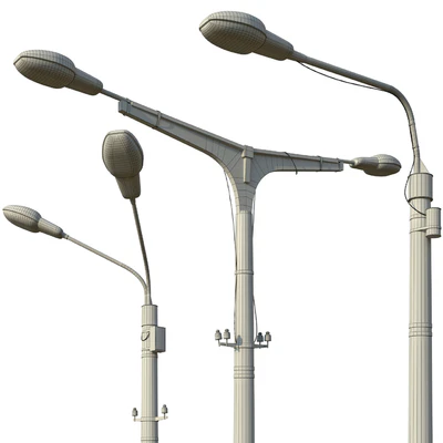Lamppost (set of 3 poles) — View 4