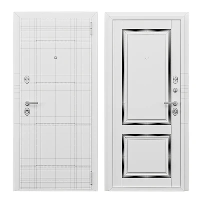Entrance door metal STEEL DOOR PORTA S 104.К32 BIANCO VERALINGA — Ver 4