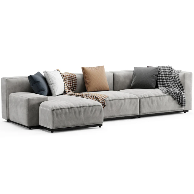 Cassina Mex Cube Chaise Longue Sofa — Скачать