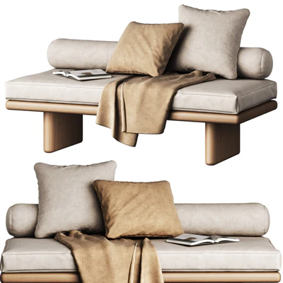 Window seat with cushions — download