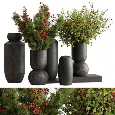 Vase and Plant Decorative Set 137 — download