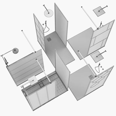Shower panels West One Bathrooms set 109 — Ver 4
