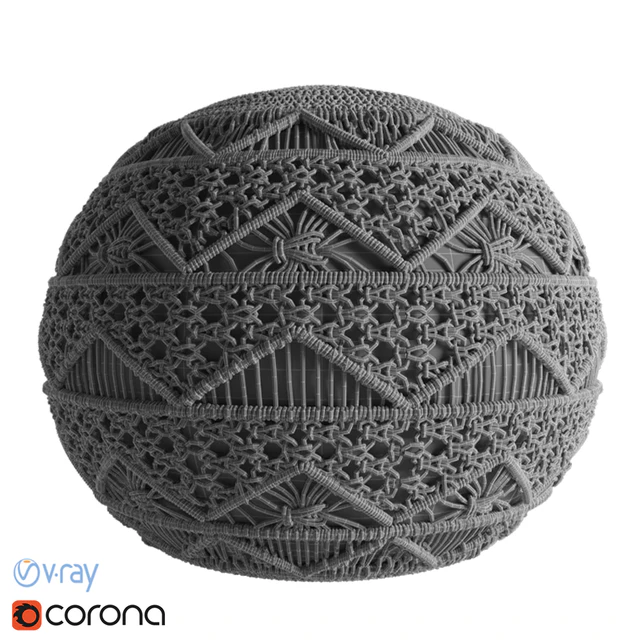 RH Teen - Hand Knotted Macrame Pouf — Descargar