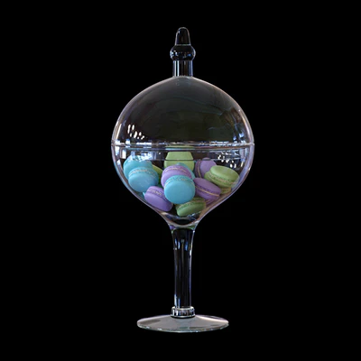 CYS Glass Candy Buffet Jar and Macaroons — Ver 3