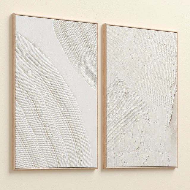 Boho Beige Relief Plaster Wall Art C-625 — Descargar