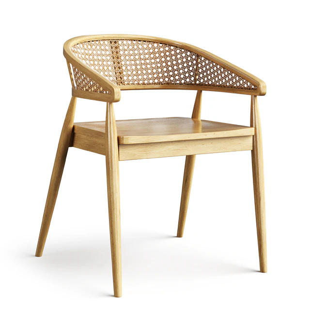 Stool rattan wood — Descargar