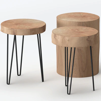 Coffee tables made of stumps — Ver 4