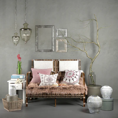 Hubsch interior rattan set — Вид 1