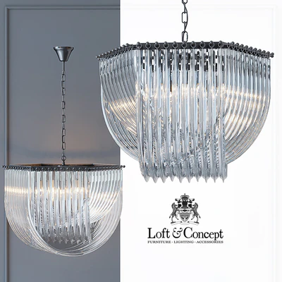 Chandelier Retro Frozen Glass Chandelier 66 — Ver 1