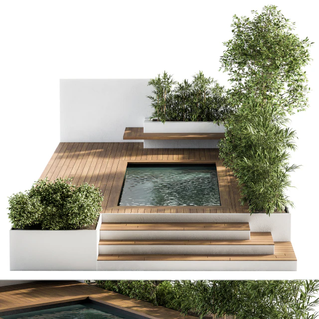 Backyard and Landscape Furniture with Pool 01 — Скачать
