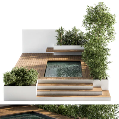 Backyard and Landscape Furniture with Pool 01 — Вид 1