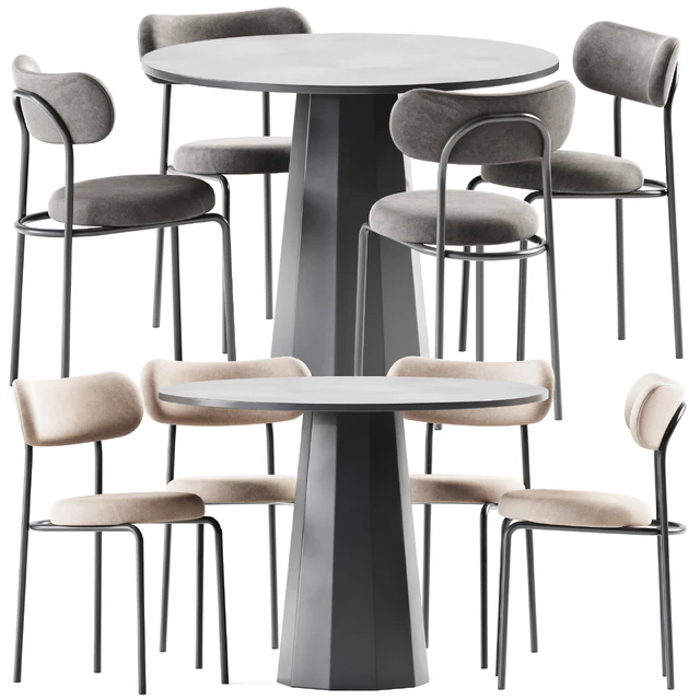 Dix Table and Loop Chair by Connubia — Download