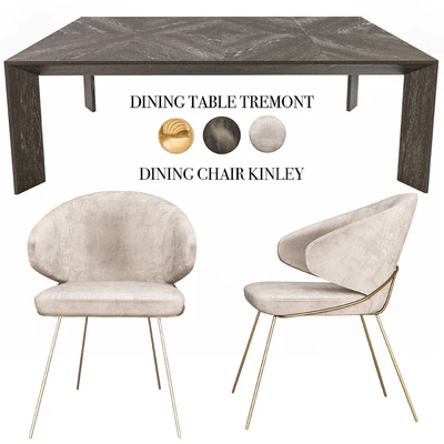 Eichholtz Tremont Table and Kinley Chair Set — Ver 4
