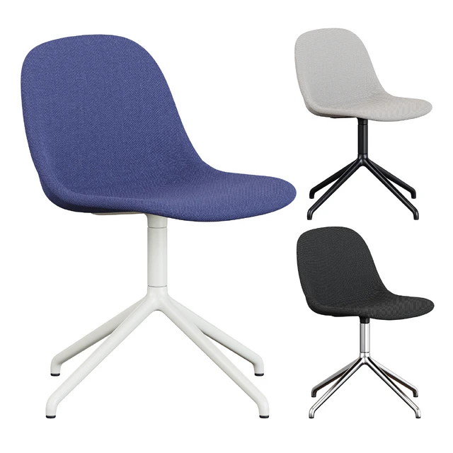 Muuto Fiber Fabric Side Chair Plastic Swivel Base — Descargar