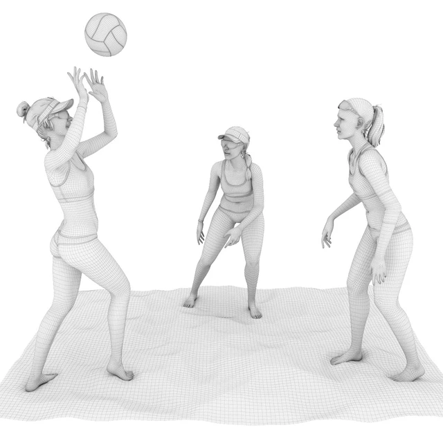 Girls playing beach volleyball — Descargar