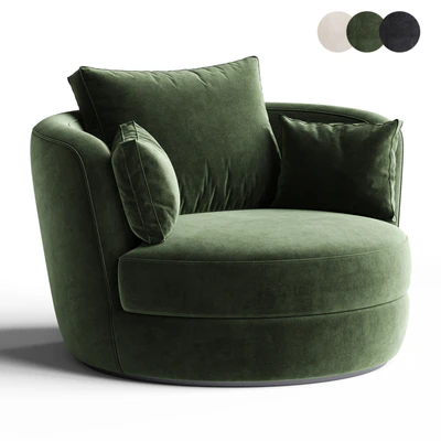 Dahlonega Upholstered Swivel Barrel Chair — download