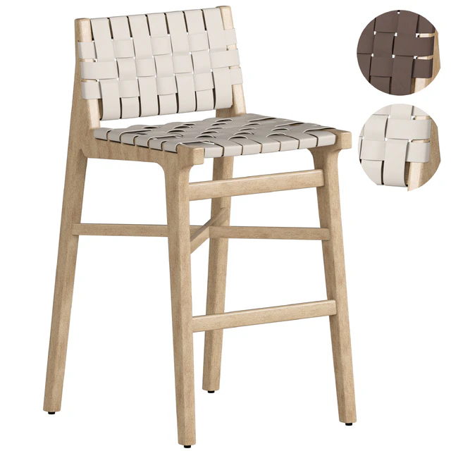 Taj Leather Strap Counter Stool — Descargar