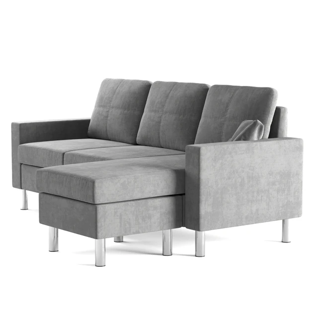 Modern Reversible Small Microfiber Sectional — Скачать