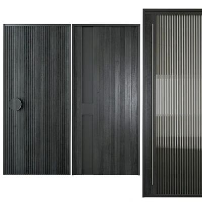 Black modern entrance door — Ver 3