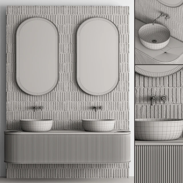 Bathroom Set Concrete Wall - Set 27 — Descargar