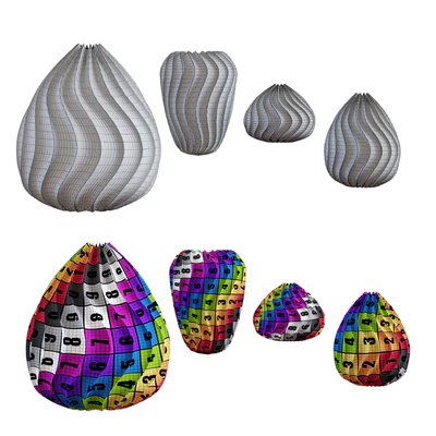 Accessories - Wooden Vases — Ver 4