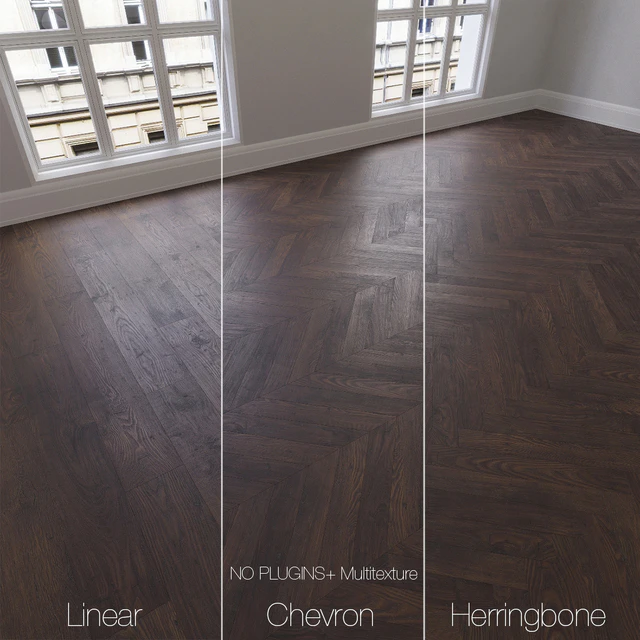 Parquet natural, Oak Whiskey, 3 types. Linear, chevron, herringbone. — Descargar