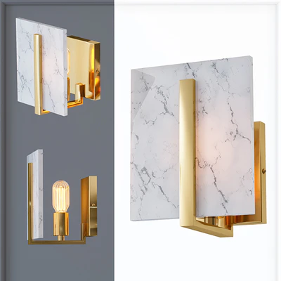 Marble square Wall Lamp — Ver 1
