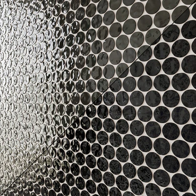 GlassPenny Round Mosaic Wall & Floor Tile 12 Colors — Ver 4