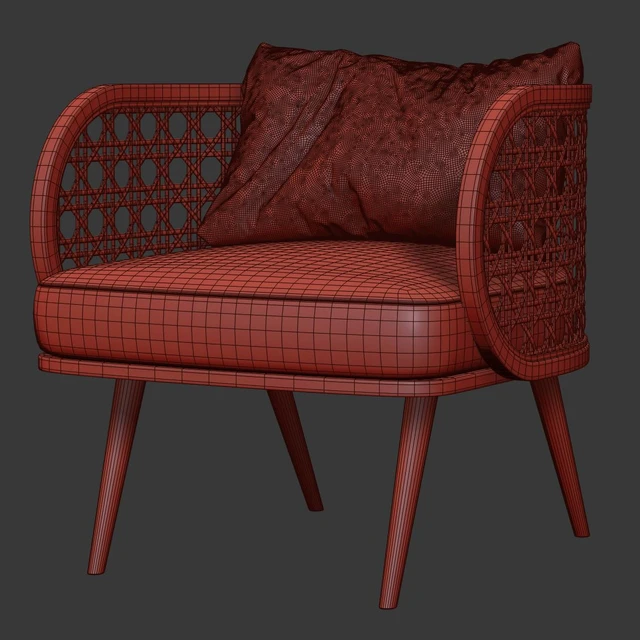 Victoria wooden rattan chair PS80 / Ресторанное кресло из ротанга — Скачать