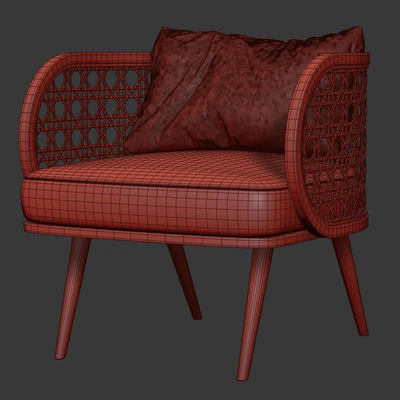 Victoria wooden rattan chair PS80 / Ресторанное кресло из ротанга — Вид 4