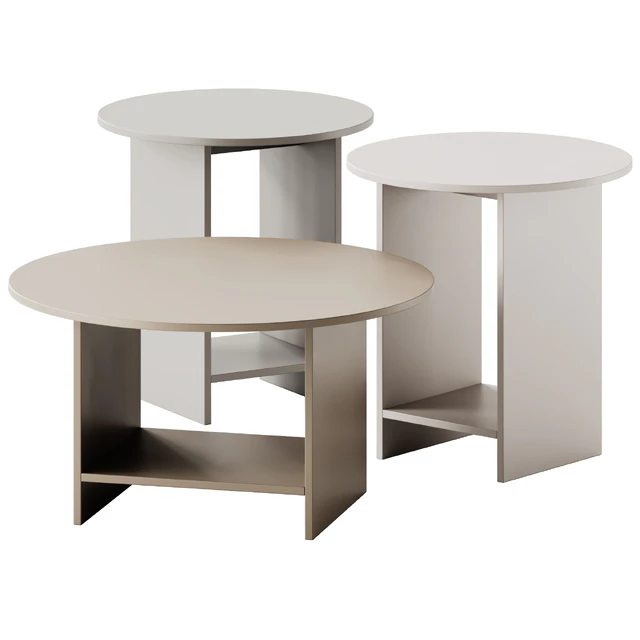 e15 HEIJI Round Coffee Tables set — Descargar