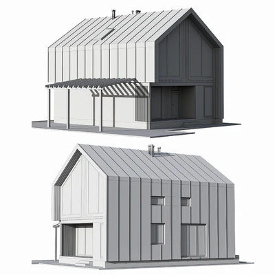 Barnhouse with carport — Ver 4