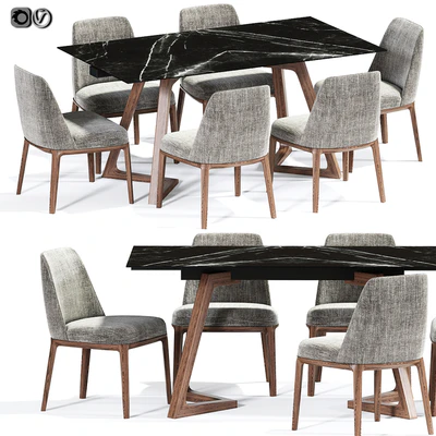 Poliform Sophie Dining Chair Set 02 — Ver 1