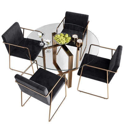 CB2 rouka chair & round dining table — Вид 2