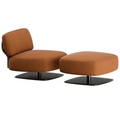 Saki Armchair and Footstool by Minotti — download