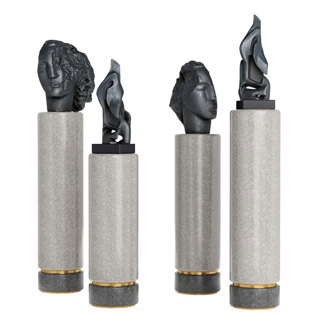 face and abstract pedestal — Download