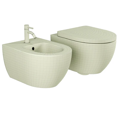 Toilet set AM.PM Awe C111738SC with Geberit Duofix Plattenbau Delta UP100 458.125.21.1 installation with Microlift seat and flush plate Chrome — Ver 2
