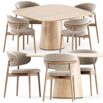 Oleandro chair by Calligaris and POV 462 table by Ton — Ver 1