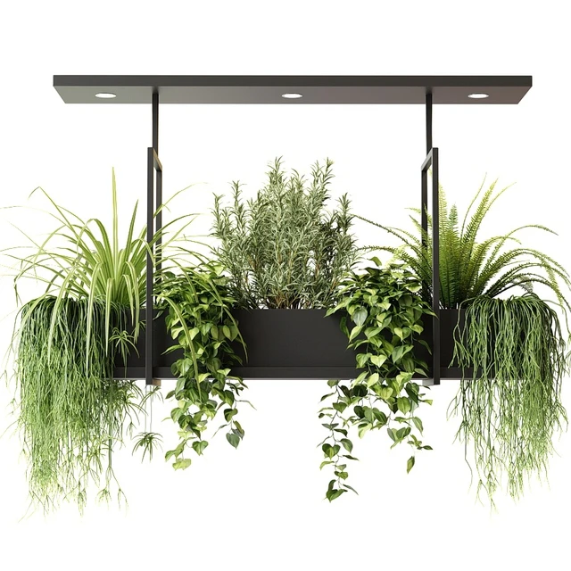 Suspended luminaire with plants OSLO — Descargar