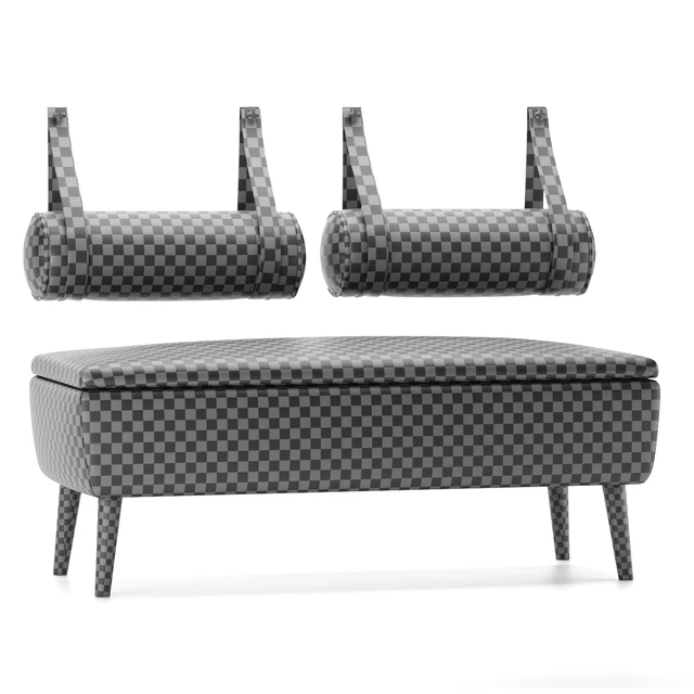 Vaili bench / ottoman Soft Light by Divan.ru and decorative pillows — Descargar