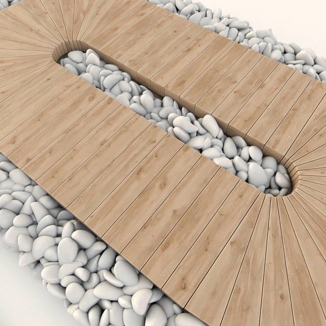 Board  road pebble  collection n2 / Дорога из досок с галькой конструктор — Скачать