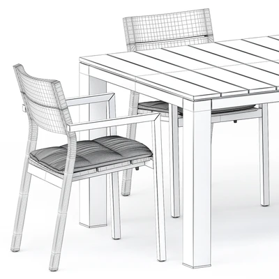 KOS armchair, Kos Teak Table by Tribu — Вид 5