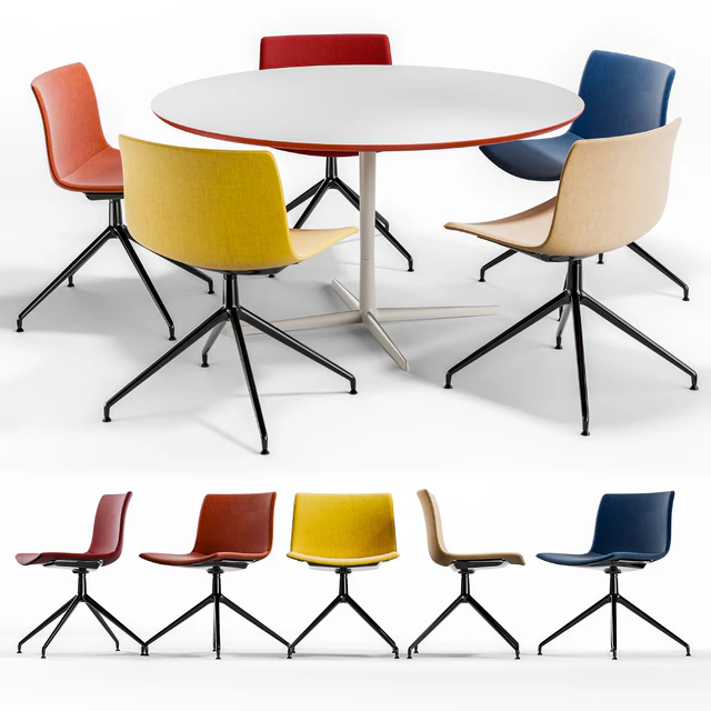 Arper Catifa 53 Trestle Swivel Eolo Table — Descargar