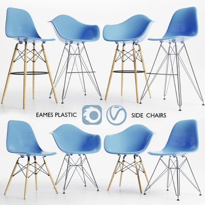 Eames Plastic Side Chairs — Ver 1