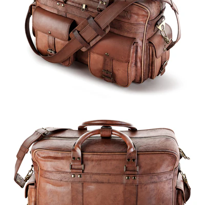 Everett Large Leather Pilot Briefcase Bag — Ver 3