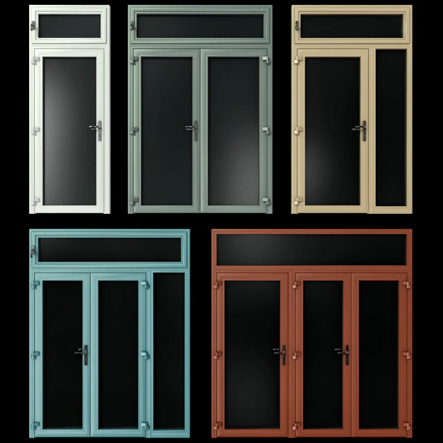 Витражные алюминиевые двери /  Stained aluminum doors — Скачать