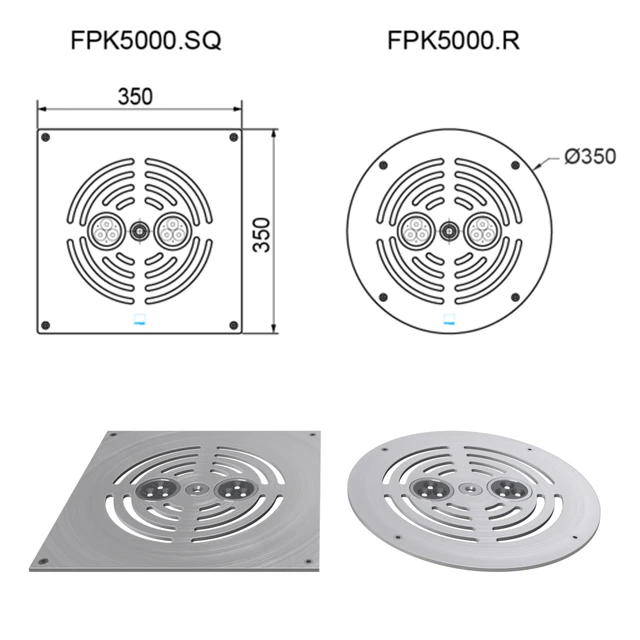 Пешеходный фонтан Dry Deck KIT FPK-5000 — Скачать