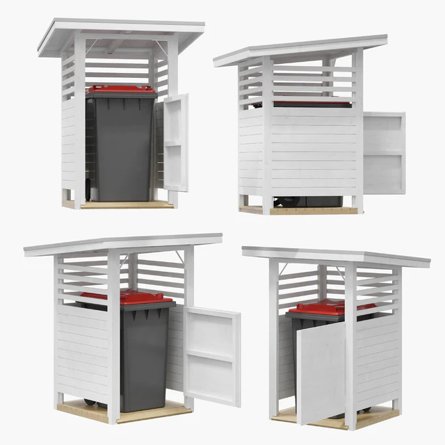 Wooden trash can house — Descargar