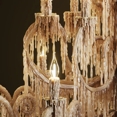 Chandelier bathed in wax — Ver 2