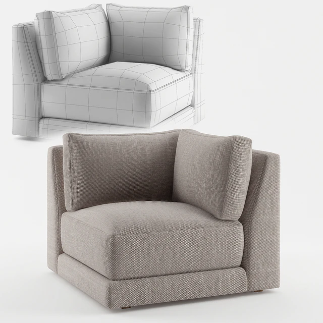 Crate & Barrel Moda Armless Chair + Moda Corner Chair — Скачать